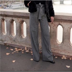 Sezane Arthur Vichy Wool Dress Pants. 36